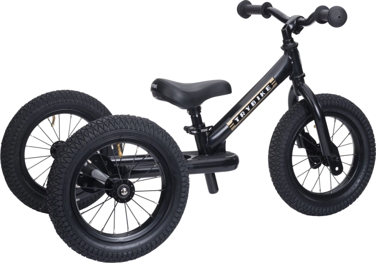 Trybike 2v1 detské odrážadlo a trojkolka čierne