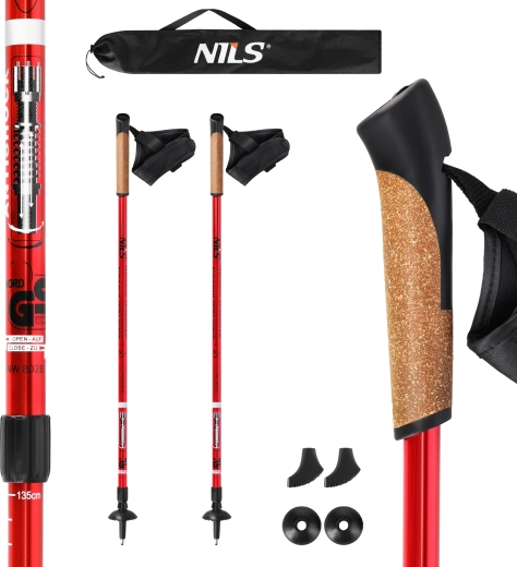 Teleskopické palice na nordic walking NILS Extreme s anti-shock