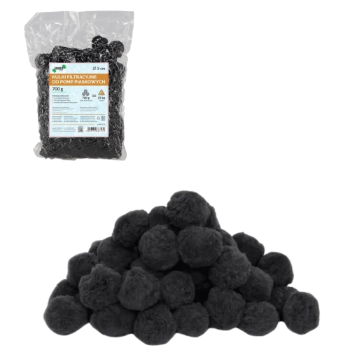 Filtračné guľôčky čierne 5 cm pre pieskové filtrácie 700 g