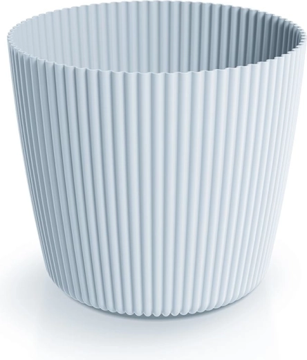 Kvetináč Milly Round 14,6 cm – svetlosivý plastový obal na kvety do interiéru aj exteriéru