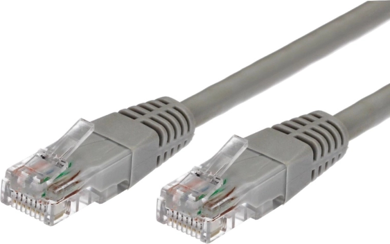 Patch kábel RJ45 UTP Cat5e 0,5 m sivý