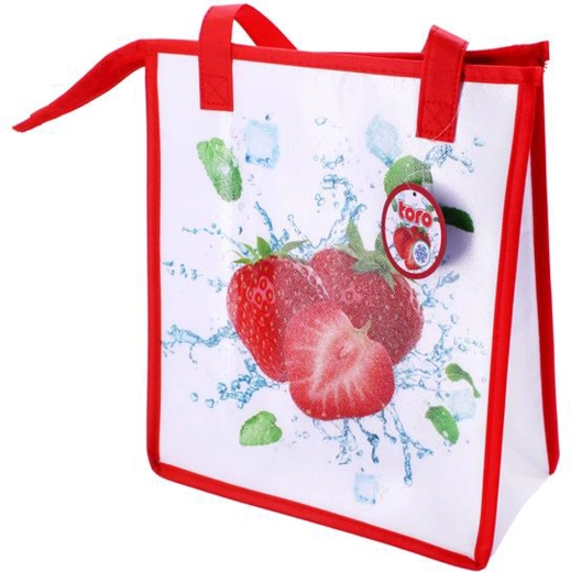 Termo taška na zips Toro jahoda 32 × 27 × 13 cm
