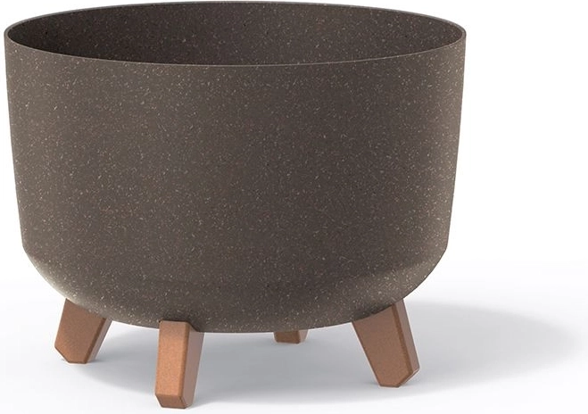 Kvetináč na nožičkách Gracia Standard Eco Wood 34 cm – káva