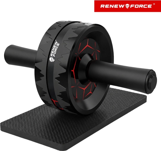 RENEW FORCE posilňovacie koliesko na brucho s dvojitým kolieskom a podložkou pod kolená