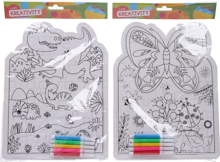 Kreatívna súprava puzzle s fixkami - 1 kus