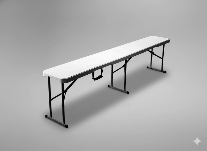 Skladacia turistická a cateringová lavica 180 × 28 × 43,5 cm