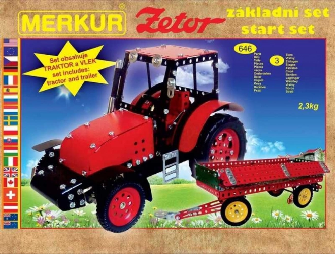 Stavebnica MERKUR traktor ZETOR – základný set