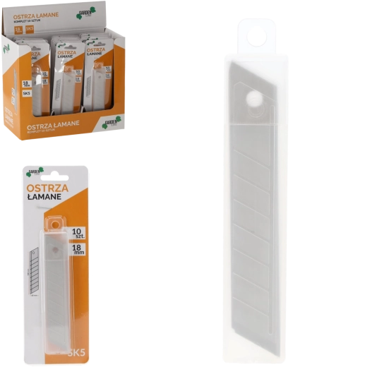Sada 10 lámacích čepelí 18 mm SK5