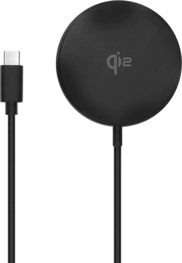 Solight magnetická bezdrôtová nabíjačka Qi2 15 W s USB-C, kompatibilná s MagSafe