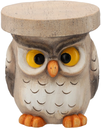Záhradná dekoratívna socha sovy – podstavec pre kvetináč