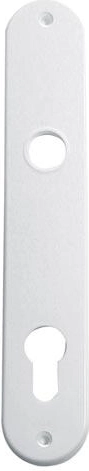 Plastový dverový štít pre cylindrickú vložku, rozteč 90 mm, hnedý (balenie 10 párov)