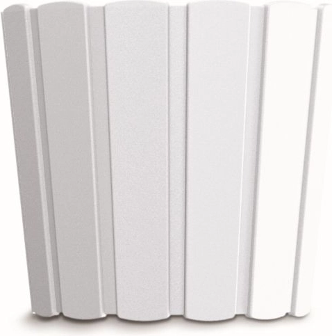 Kvetináč Boardee Basic 16,5 cm biely – plastový rebrovaný obal na kvety