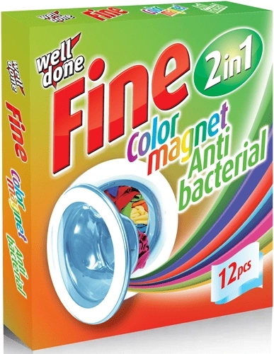 Well Done Fine antibakteriálne obrúsky do práčky pohlcujúce farby 12 ks