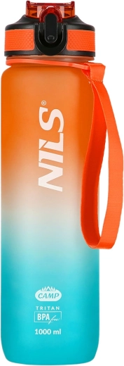 Tritánová fľaša na pitie 1000 ml oranžovo‑modrá NILS Camp