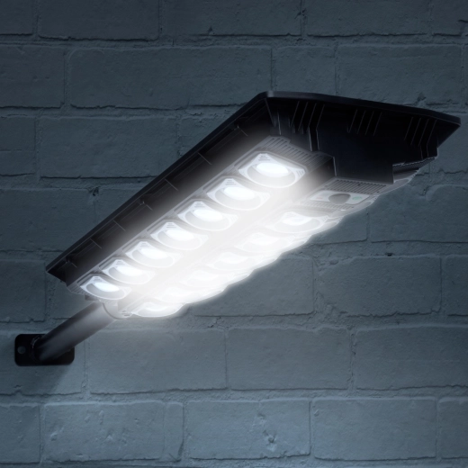 Solárny nástenný reflektor s pohybovým senzorom, 520 SMD LED, 3000 lm