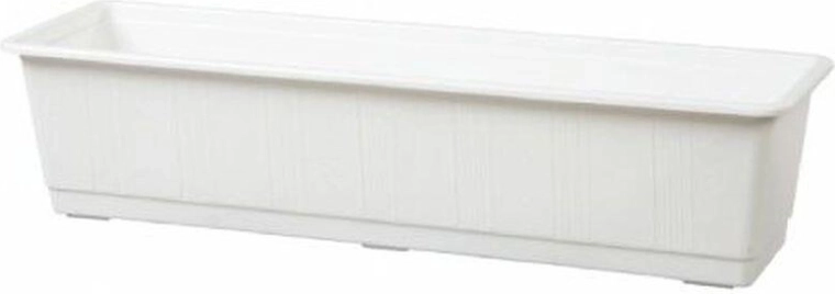 Plastový truhlík na kvety 60 cm biely