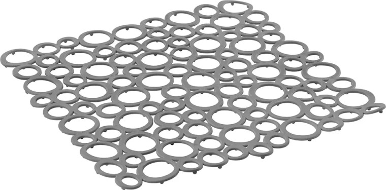 Mäkká bublinková podložka do drezu 29 × 29 cm sivá