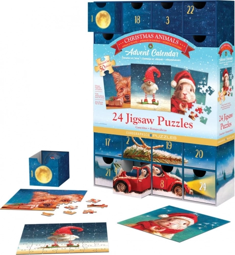 Eurographics puzzle adventný kalendár – Vianočné zvieratká