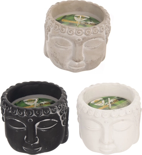 Keramická vonná sviečka Buddha s citronelou 150 g (3 varianty)