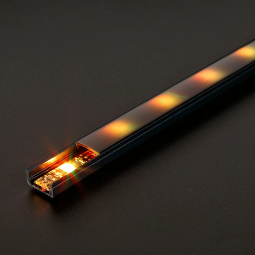 Čierna hliníková U lišta pre LED pásy