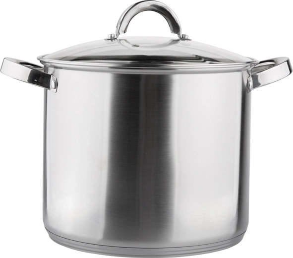 Vysoký nerezový hrniec Fabio 24 cm, 8,5 l so sklenenou pokrievkou