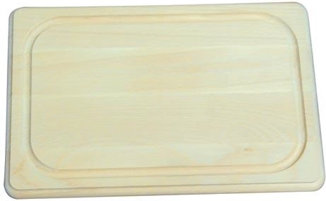 Krájacia doska na mäso z bukového dreva s drážkou 45 × 30 × 1,9 cm