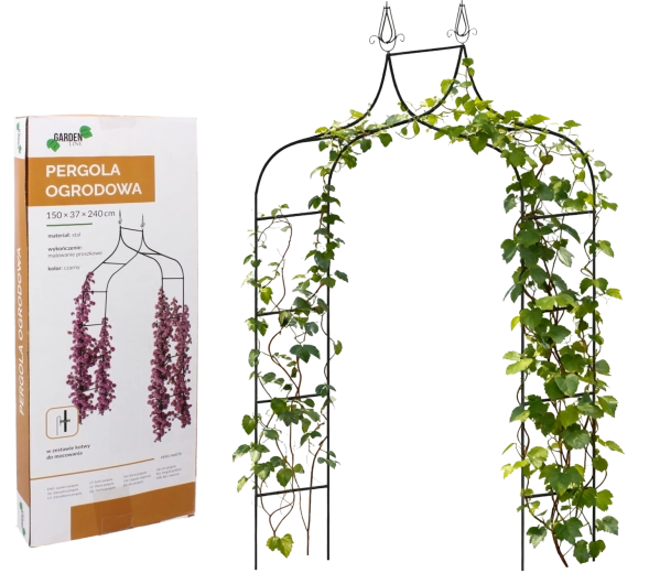 Záhradná pergola 150 × 37 × 240 cm s kotvami