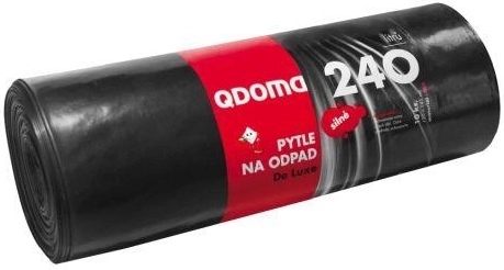 Silné vrecia na odpad 240 l, čierne, 120 × 145 cm (10 ks)