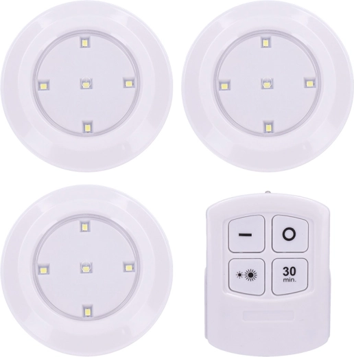 Solight LED svetlá s diaľkovým ovládaním 3× 50 lm, časovač, na batérie