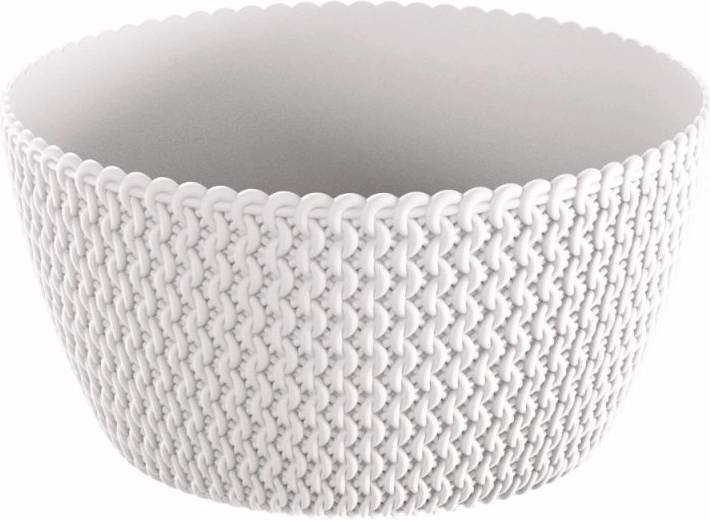 Miska na kvety Splofy 23,6 cm biela