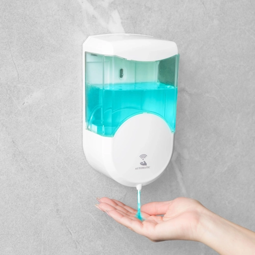 Automatický nástenný dávkovač mydla 600 ml na batérie biely