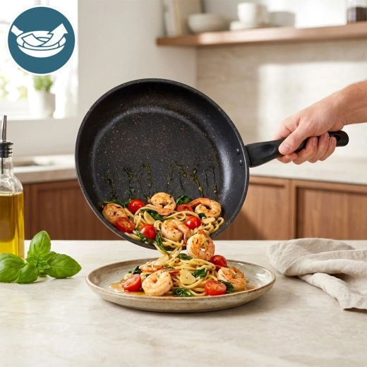 Nepriľnavý granitový povrch pre zdravšie varenie