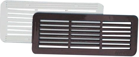 Vetracia mriežka s krytkou 150 × 60 mm, biela, 2 ks