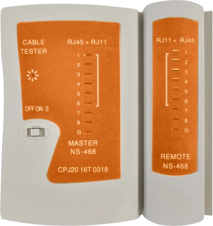 Tester RJ45/RJ11 s LED indikáciou