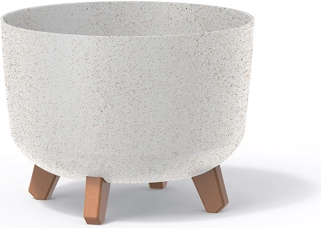 Kvetináč Gracia Standard Eco Wood 33,9 cm – biela