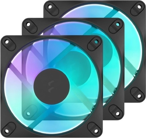 Fractal Design Dynamic X3 GP-12 RGB čierny ventilátor 120 mm - 3 ks