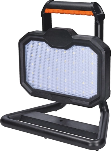 Solight prenosný nabíjací LED reflektor 20 W 2000 lm oranžovo-čierny