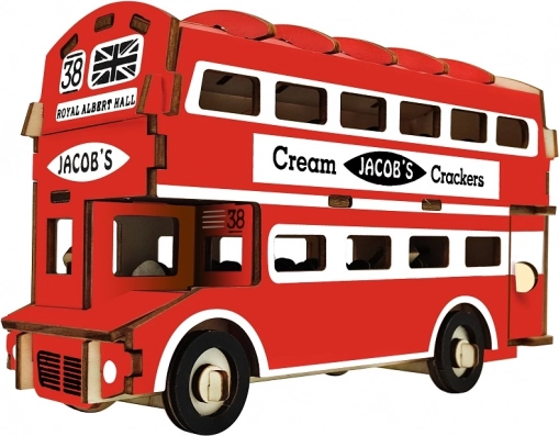 Drevené 3D puzzle Doubledecker