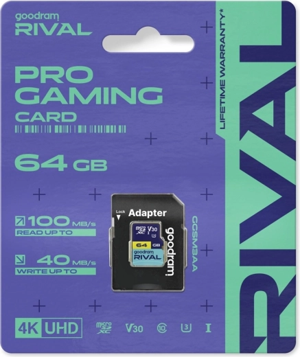 Pamäťová karta microSD 64 GB Goodram Rival UHS-I V30 U3