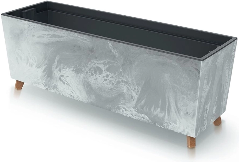 Truhlík Urbi Case betónový efekt 77 cm s nožičkami