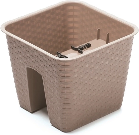 Závesný kvetináč na zábradlie Ratolla 28 cm – mocca
