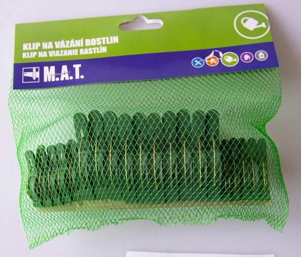 Plastové klipy na viazanie rastlín, 2 druhy, sada 20 ks