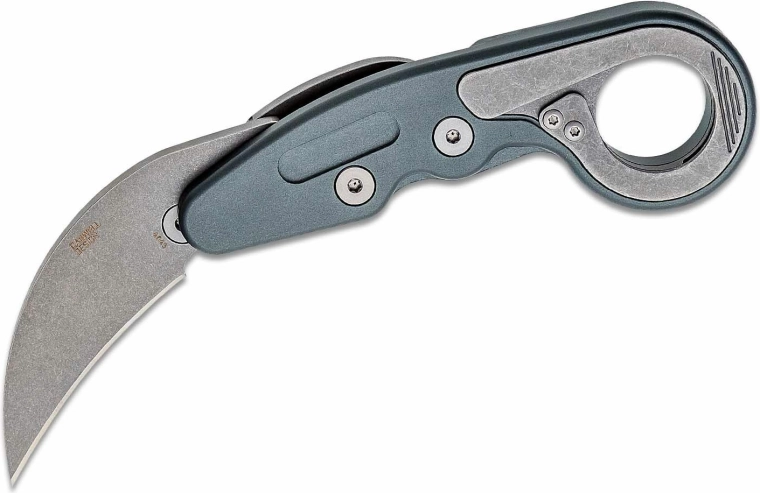 CRKT Provoke Compact karambit zatvárací nôž 5,7 cm, stonewash, hliník