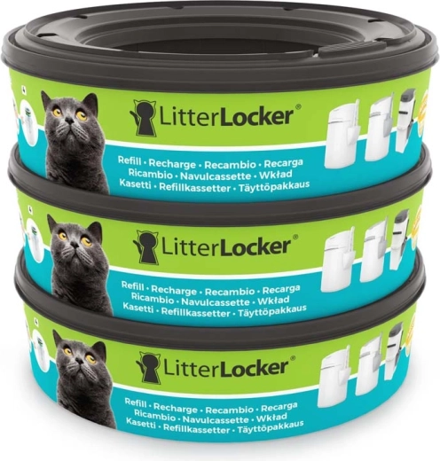 LitterLocker náhradné kazety do koša na mačacie stelivo (3 ks)