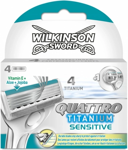 Wilkinson Quattro Titanium Sensitive náhradné hlavice 4 ks
