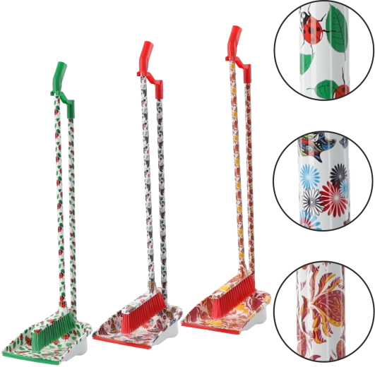 Zametacia kefa s dlhou rukoväťou a lopatkou Leniuch