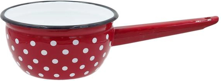 Smaltovaný rajnák 1,5 l bodka červený
