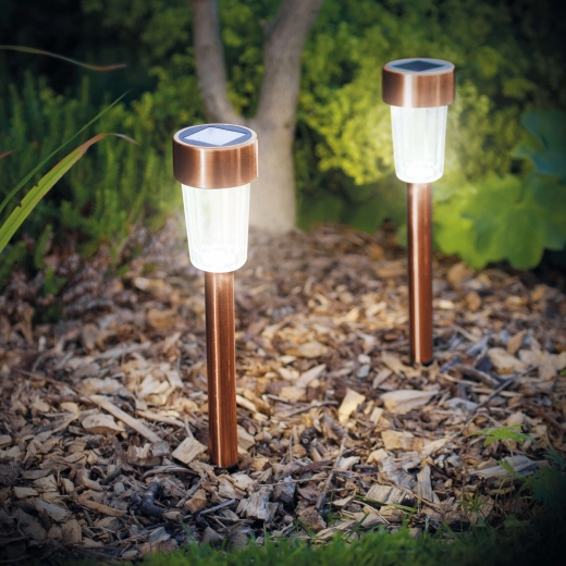 LED solárna záhradná lampa bronzová