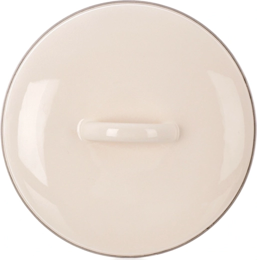 Smaltovaná krémová pokrievka 17 cm