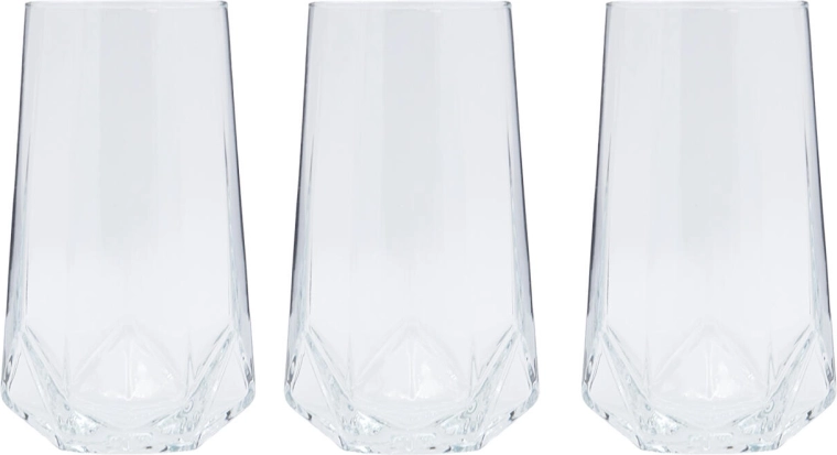 Poháre VALERIA 460 ml vysoké, sada 3 ks